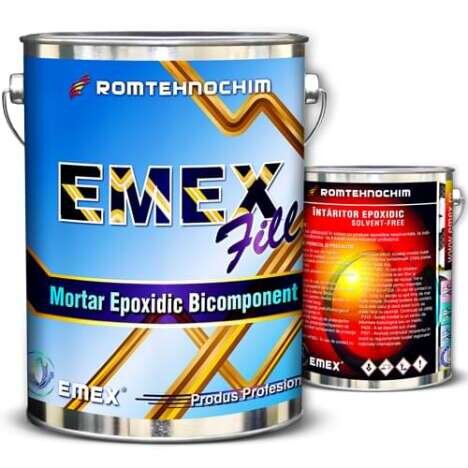 Pachet Mortar Epoxidic ?Emex Fill? - Gri - Bid. 10 Kg + Intaritor - Bid. 1 Kg